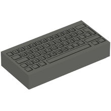 Plaatje in Gallery viewer laden, LEGO® los onderdeel Tegel met Motief Donkergrijs 3069pb0030