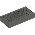 LEGO® los onderdeel Tegel met Motief Donkergrijs 3069pb0030