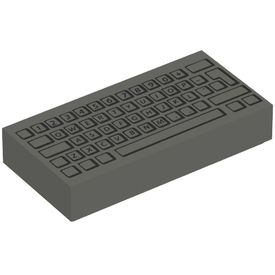 LEGO® los onderdeel Tegel met Motief Donkergrijs 3069pb0030