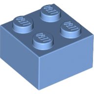 Plaatje in Gallery viewer laden, LEGO® los onderdeel Steen in kleur Medium Blauw 3003