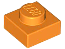 LEGO® los onderdeel Plaat Algemeen in kleur Oranje 3024