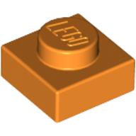 LEGO® los onderdeel Plaat Algemeen in kleur Oranje 3024