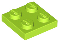 Plaatje in Gallery viewer laden, LEGO® los onderdeel Plaat Algemeen in kleur Limoen 3022
