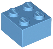 LEGO® los onderdeel Steen in kleur Medium Blauw 3003