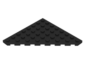 LEGO® los onderdeel Wig Plaat in kleur Zwart 30504