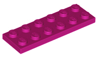 LEGO® los onderdeel Plaat Algemeen in kleur Magenta 3795