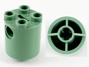 LEGO® los onderdeel Steen Rond in kleur Zandgroen 30361c