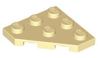 LEGO® los onderdeel Wig Plaat in kleur Geelbruin 2450