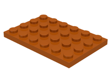 Plaatje in Gallery viewer laden, LEGO® los onderdeel Plaat Algemeen Donker Oranje 3032