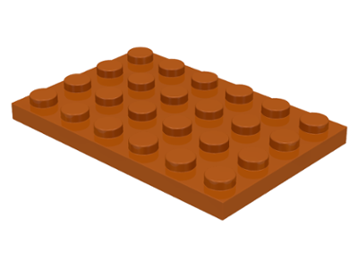 LEGO® los onderdeel Plaat Algemeen Donker Oranje 3032