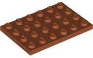Plaatje in Gallery viewer laden, LEGO® los onderdeel Plaat Algemeen Donker Oranje 3032