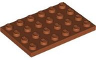 LEGO® los onderdeel Plaat Algemeen Donker Oranje 3032