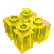 Plaatje in Gallery viewer laden, LEGO® los onderdeel Steen Aangepast Doorzichtig Geel 47117
