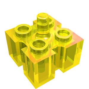 LEGO® los onderdeel Steen Aangepast Doorzichtig Geel 47117