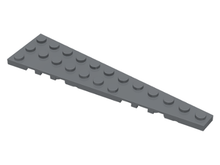 Plaatje in Gallery viewer laden, LEGO® los onderdeel Wig Plaat Donker Blauwachtig Grijs 47398