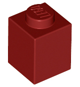 Plaatje in Gallery viewer laden, LEGO® los onderdeel Steen in kleur Donkerrood 3005