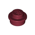 LEGO® los onderdeel Plaat Rond in kleur Donkerrood 4073