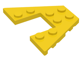 LEGO® los onderdeel Wig Plaat in kleur Geel 47407