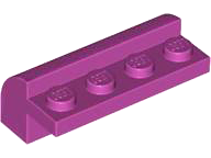 LEGO® los onderdeel Dakpan Gebogen in kleur Magenta 6081