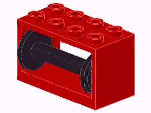 LEGO® los onderdeel Haspel & Lier in kleur Rood 4209c01