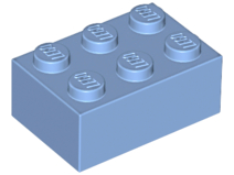 LEGO® los onderdeel Steen in kleur Medium Blauw 3002