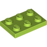 Plaatje in Gallery viewer laden, LEGO® los onderdeel Plaat Algemeen in kleur Limoen 3021