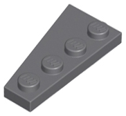 Plaatje in Gallery viewer laden, LEGO® los onderdeel Wig Plaat Donker Blauwachtig Grijs 41769