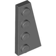 Plaatje in Gallery viewer laden, LEGO® los onderdeel Wig Plaat Donker Blauwachtig Grijs 41769