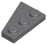 Plaatje in Gallery viewer laden, LEGO® los onderdeel Wig Plaat Donker Blauwachtig Grijs 43722