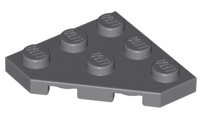 Plaatje in Gallery viewer laden, LEGO® los onderdeel Wig Plaat Donker Blauwachtig Grijs 2450