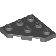 LEGO® los onderdeel Wig Plaat Donker Blauwachtig Grijs 2450