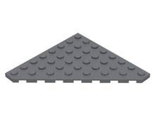 Plaatje in Gallery viewer laden, LEGO® los onderdeel Wig Plaat Donker Blauwachtig Grijs 30504