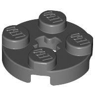 Plaatje in Gallery viewer laden, LEGO® los onderdeel Plaat Rond Donker Blauwachtig Grijs 4032