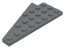 Plaatje in Gallery viewer laden, LEGO® los onderdeel Wig Plaat Donker Blauwachtig Grijs 3934