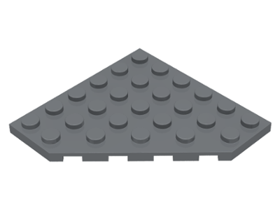 LEGO® los onderdeel Wig Plaat Donker Blauwachtig Grijs 6106