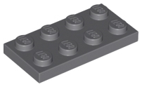 Plaatje in Gallery viewer laden, LEGO® onderdeel Plaat Algemeen Donker Blauwachtig Grijs 3020