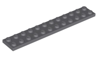 Plaatje in Gallery viewer laden, LEGO® onderdeel Plaat Algemeen Donker Blauwachtig Grijs 2445