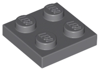 Plaatje in Gallery viewer laden, LEGO® onderdeel Plaat Algemeen Donker Blauwachtig Grijs 3022