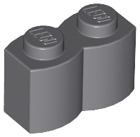 LEGO® Steen Aangepast Donker Blauwachtig Grijs 30136