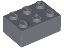 Plaatje in Gallery viewer laden, LEGO® los onderdeel Steen Donker Blauwachtig Grijs 3002