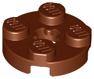Plaatje in Gallery viewer laden, LEGO® los onderdeel Plaat Rond Roodachtig Bruin 4032