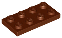 Plaatje in Gallery viewer laden, LEGO® los onderdeel Plaat Algemeen Roodachtig Bruin 3020