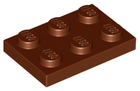 LEGO® los onderdeel Plaat Algemeen Roodachtig Bruin 3021