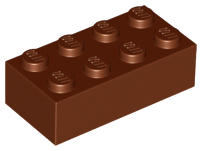 LEGO® los onderdeel Steen in kleur Roodachtig Bruin 3001