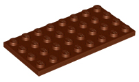 LEGO® los onderdeel Plaat Algemeen Roodachtig Bruin 3035