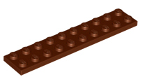 LEGO® los onderdeel Plaat Algemeen Roodachtig Bruin 3832