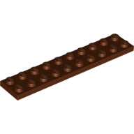 LEGO® los onderdeel Plaat Algemeen Roodachtig Bruin 3832