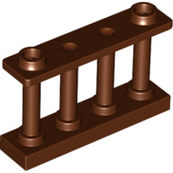 Plaatje in Gallery viewer laden, LEGO® los onderdeel Hek in kleur Roodachtig Bruin 30055