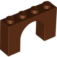 Plaatje in Gallery viewer laden, LEGO® los onderdeel Steen Boog Roodachtig Bruin 6182