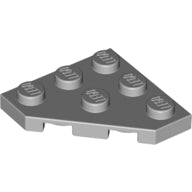 Plaatje in Gallery viewer laden, LEGO® los onderdeel Wig Plaat Licht Blauwachtig Grijs 2450